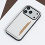 White croco card pocket phone case displayed beside a black and green version for color comparison.