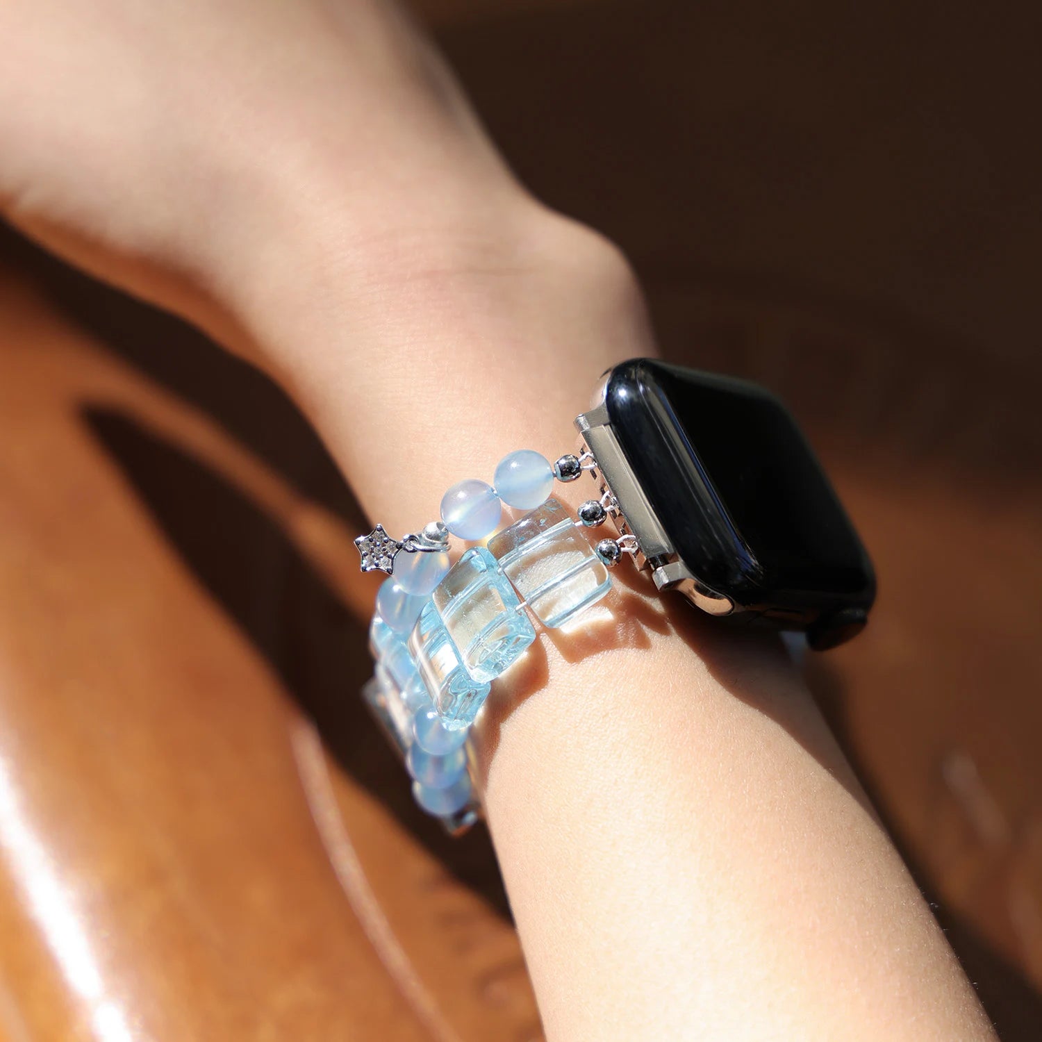 Lumen Thalassa - Aquamarine & Topaz Gemstone Apple Watch Band