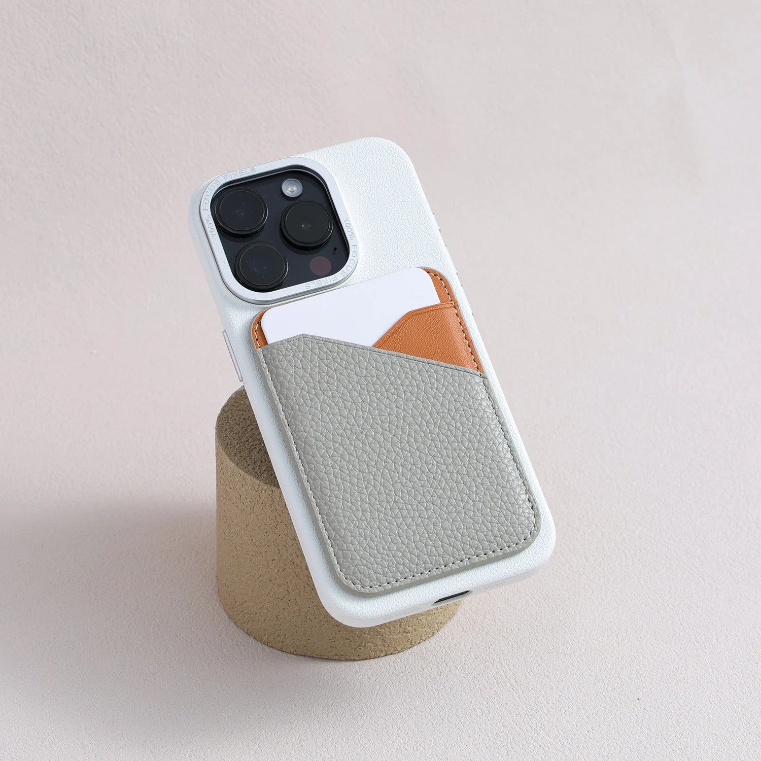 Still Life of Iris - MagSafe Leather Card Holder for iPhone