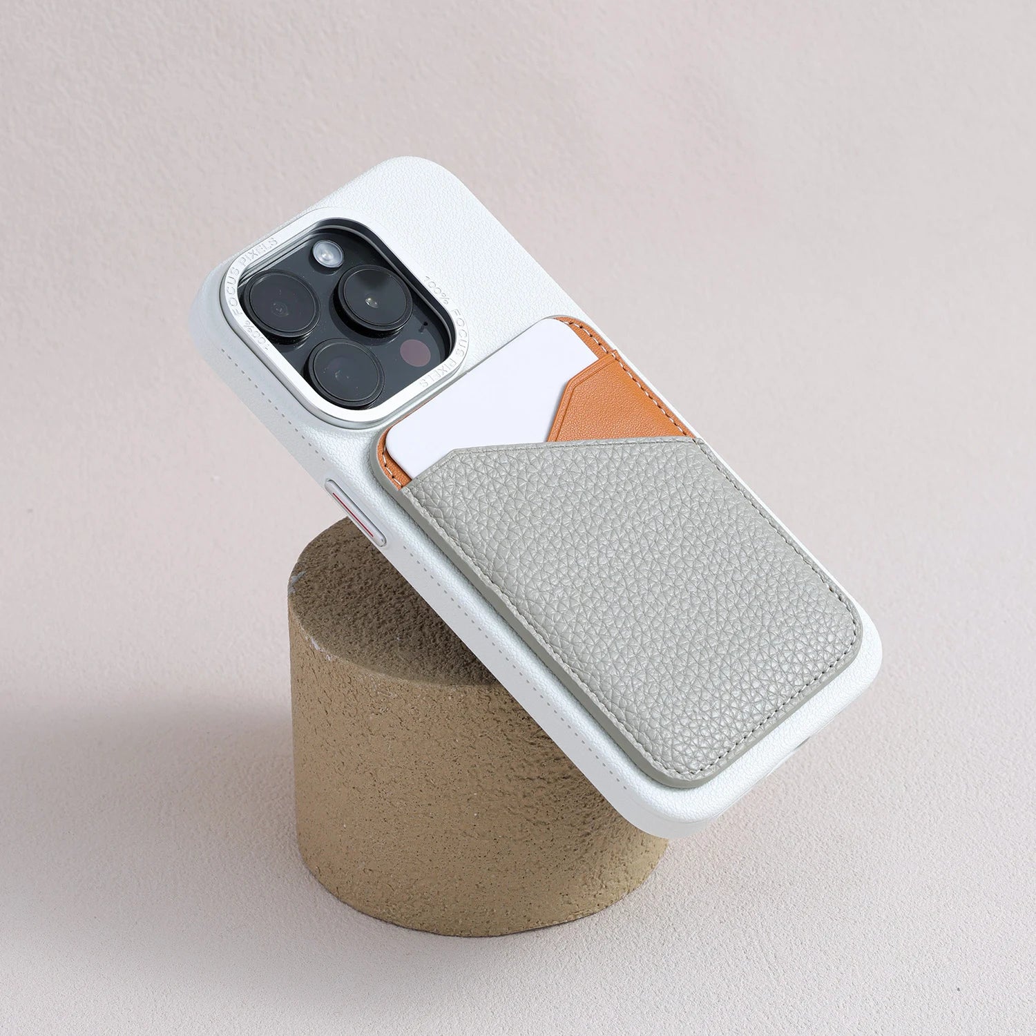 Still Life of Iris - MagSafe Leather Card Holder for iPhone