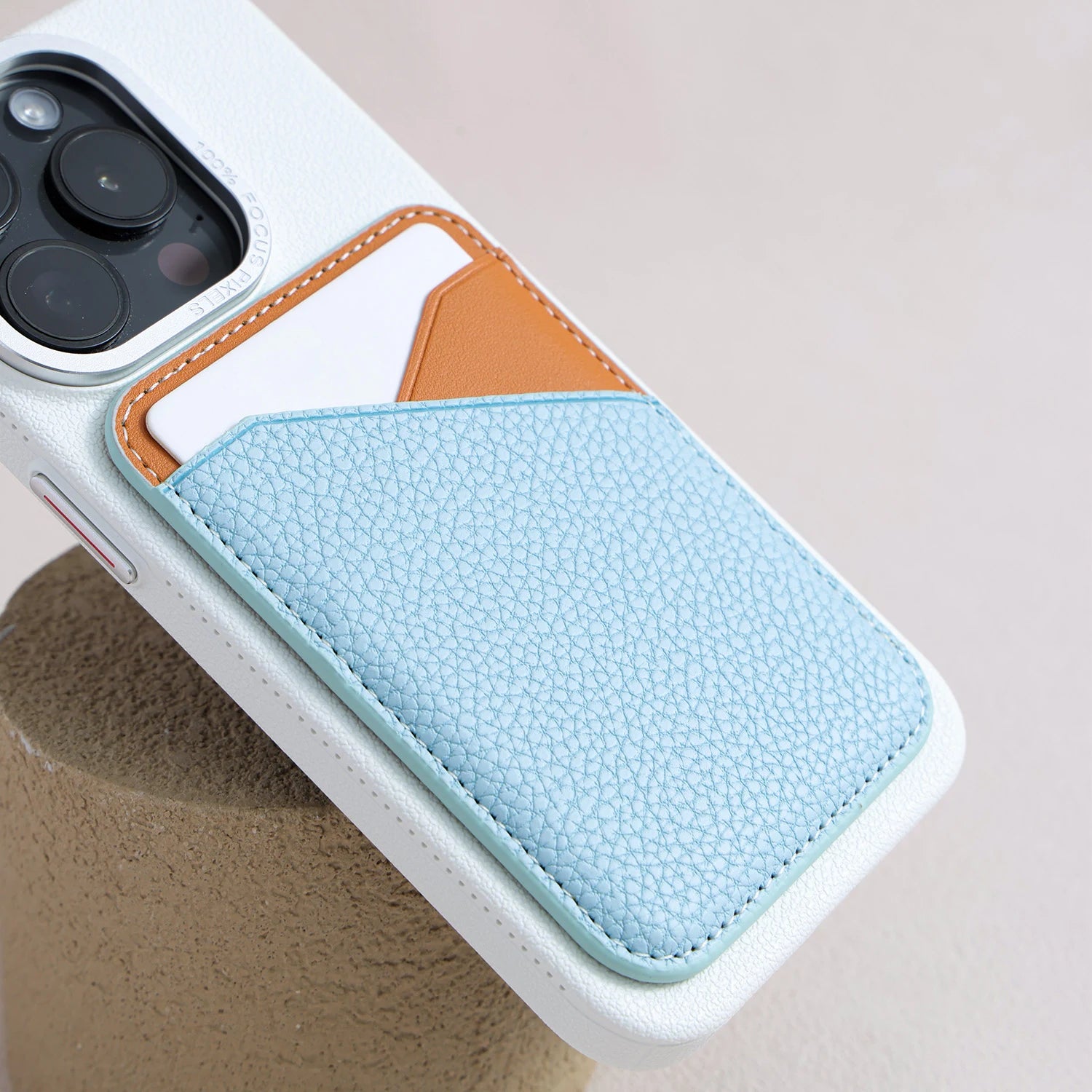 Still Life of Iris - MagSafe Leather Card Holder for iPhone