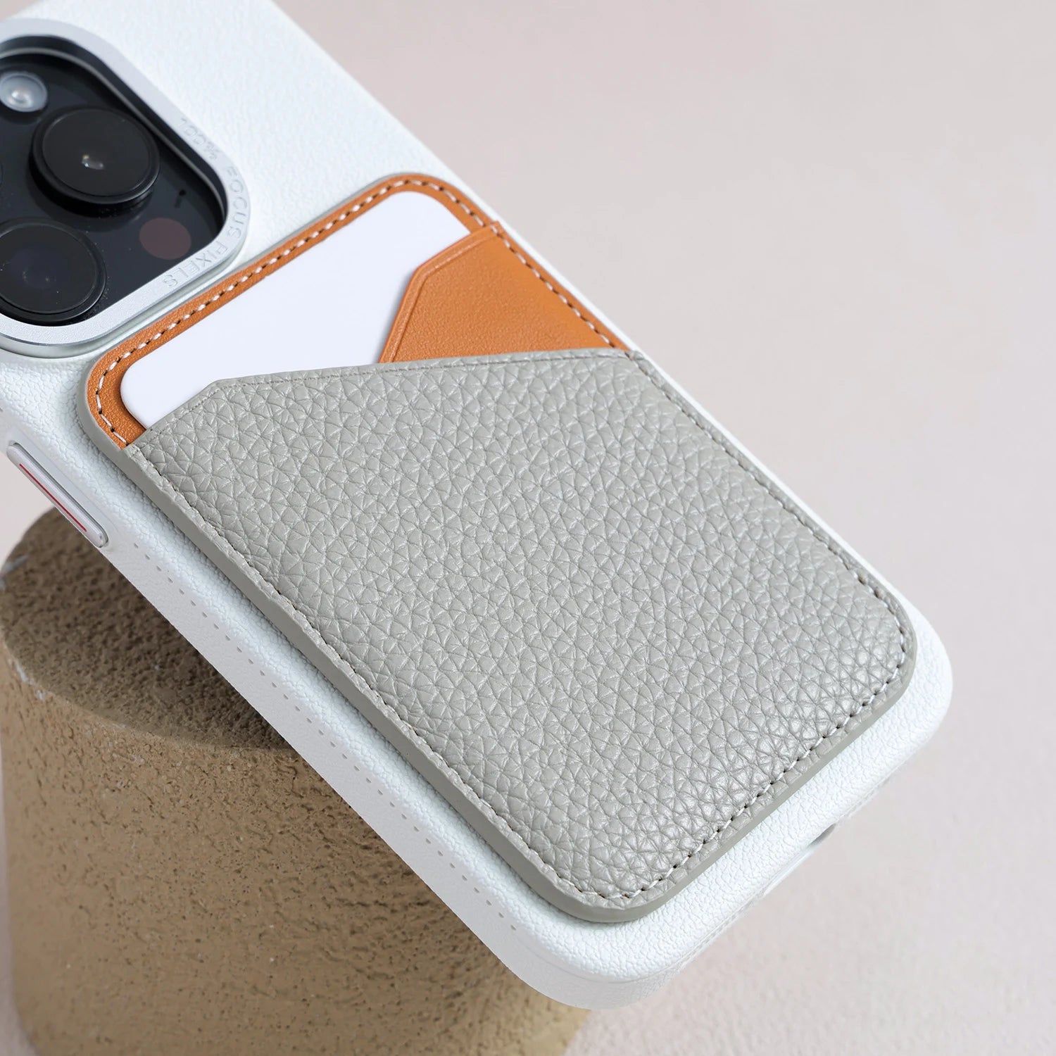 Still Life of Iris - MagSafe Leather Card Holder for iPhone