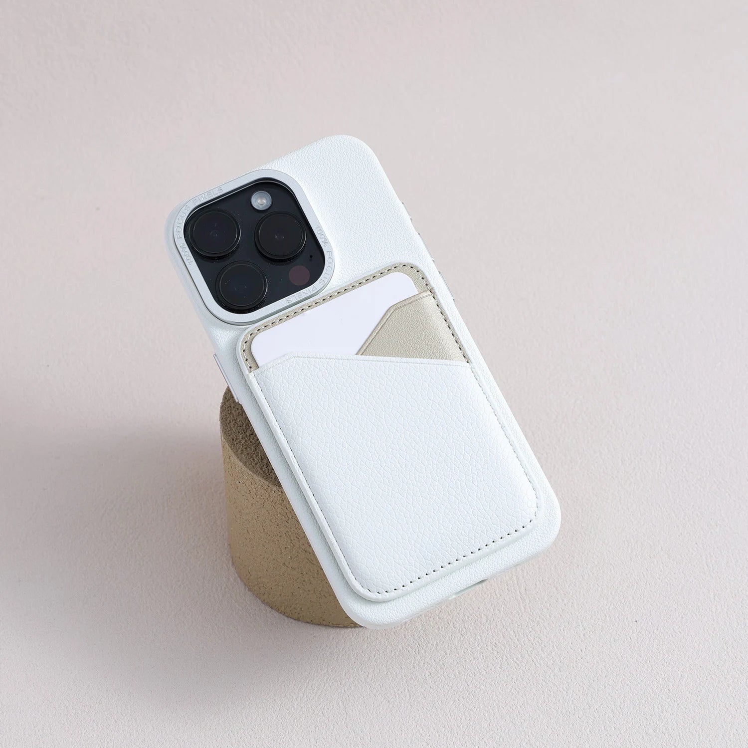 Still Life of Iris - MagSafe Leather Card Holder for iPhone