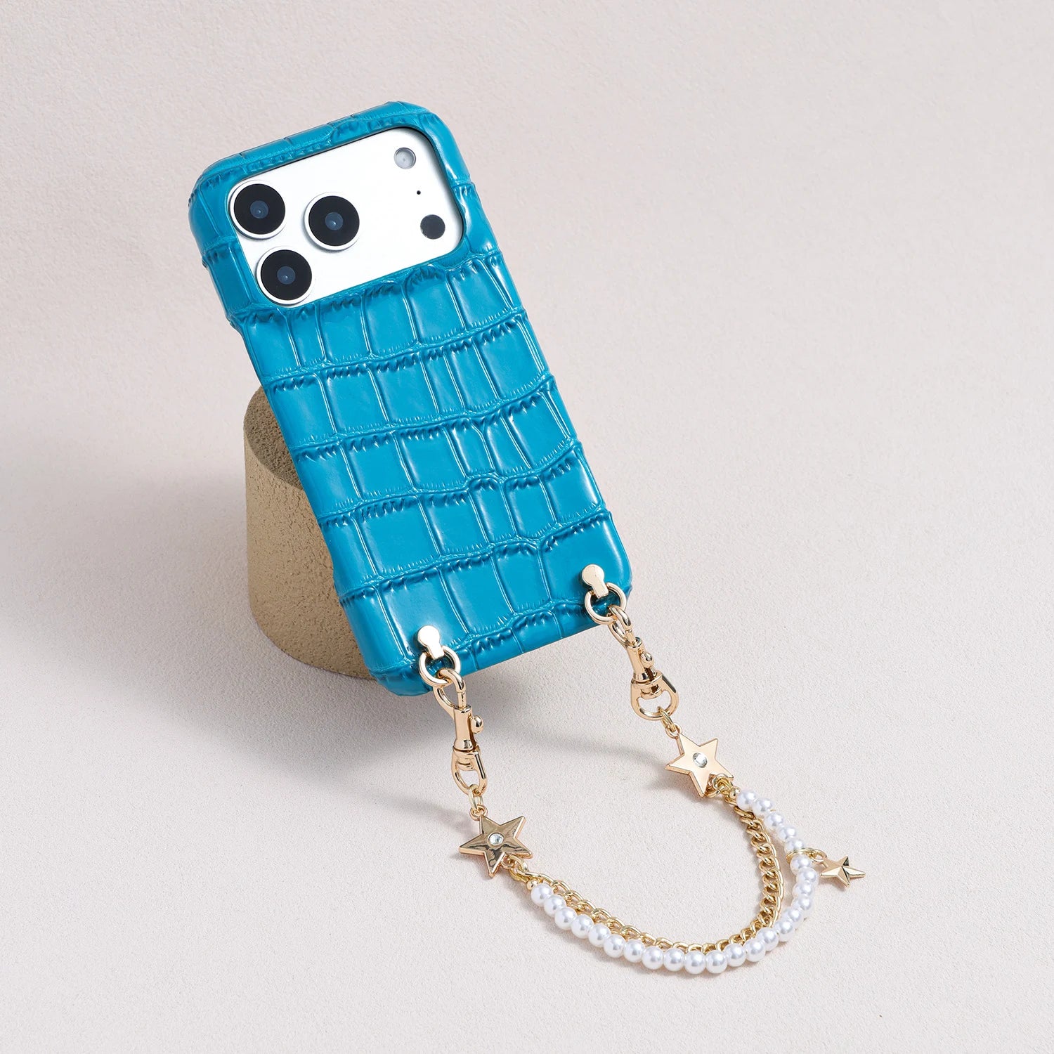 Astrum Duplex - Double-Chain Pearl Star iPhone Case & Strap