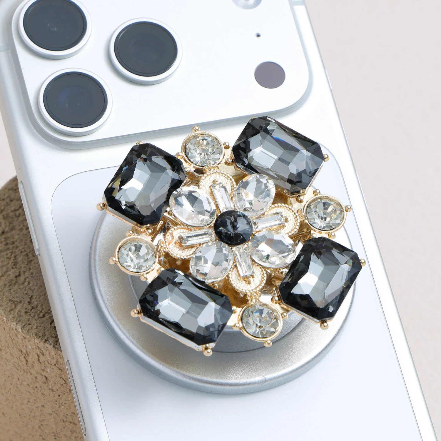 Noctis Croix - Crystal Cross Motif Phone Stand