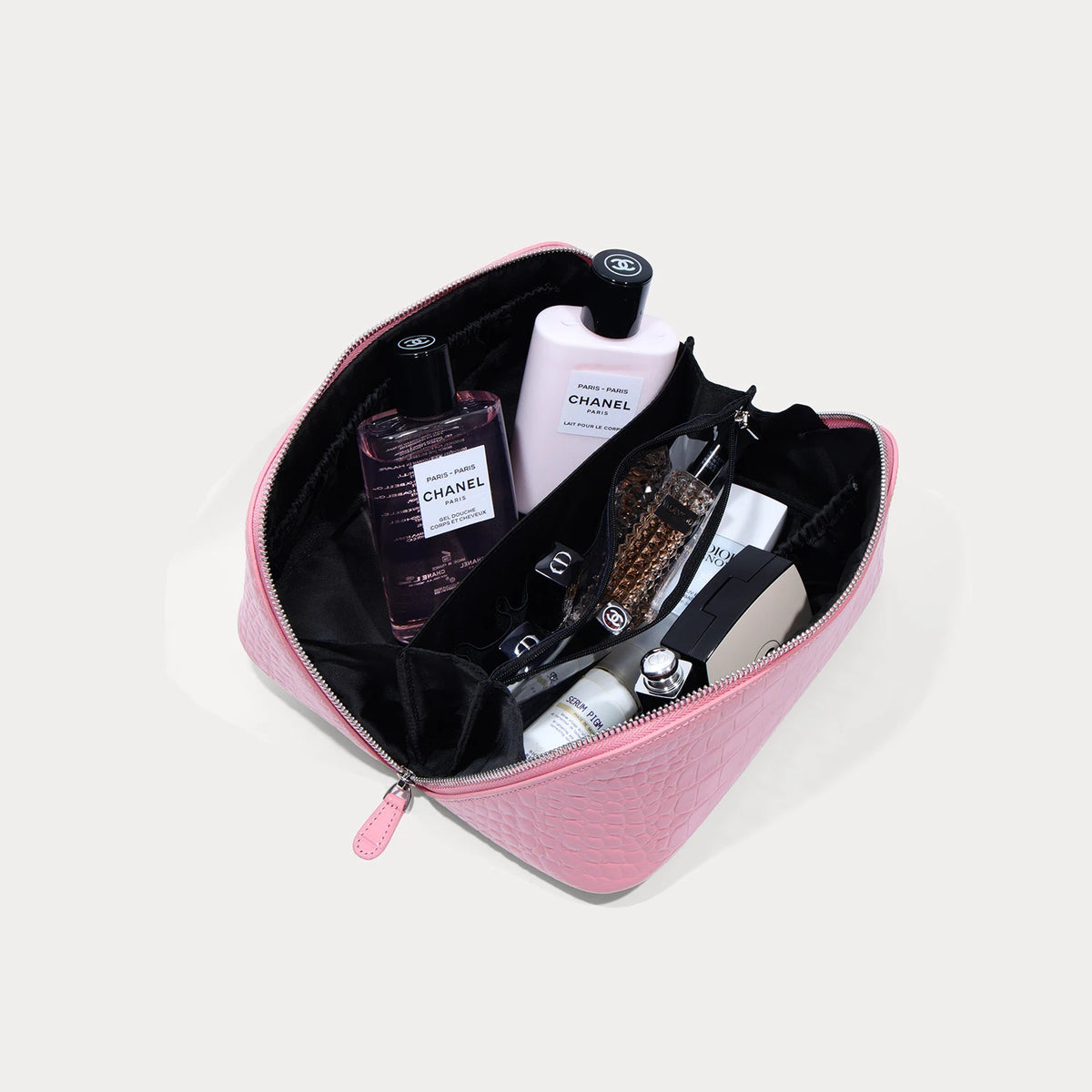 Aurelia Valise – Croc-Embossed Leather Vanity Bag