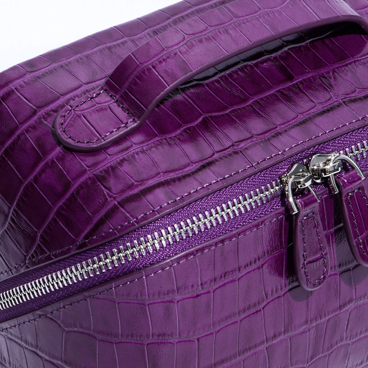 Aurelia Valise – Croc-Embossed Leather Vanity Bag