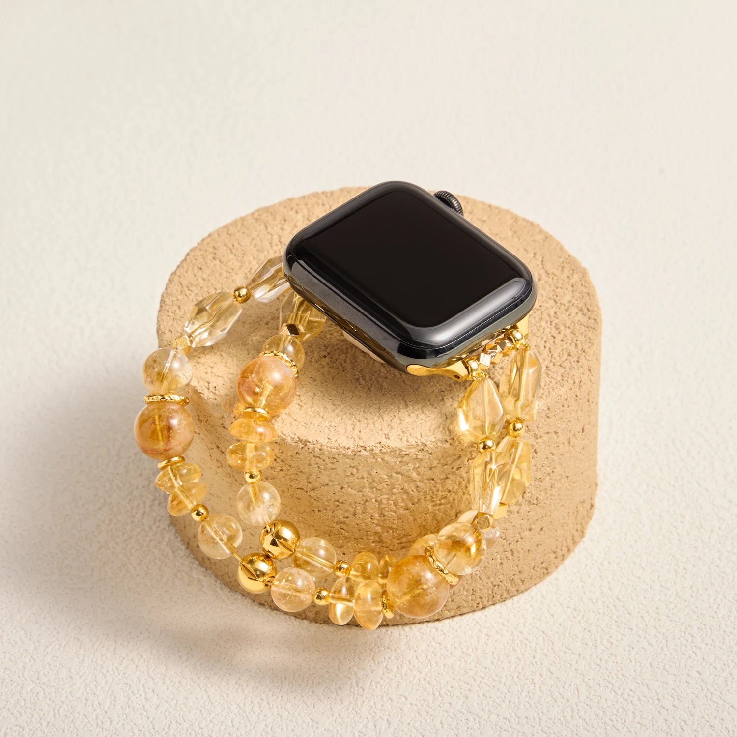 Handmade Citrine Double-Strand Apple Watch Band – Interstella