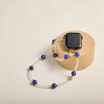 Lapis Lazuli & Clear Quartz Double-Strand Band