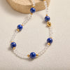 Lapis Lazuli & Clear Quartz Double-Strand Band