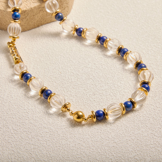 Lapis Lazuli & Clear Quartz Band