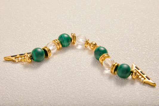 Malachite & Clear Unique Quartz Band