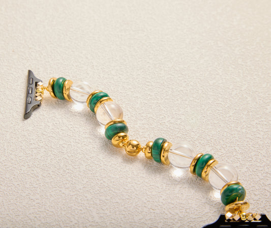 Malachite& Clear Quartz Band