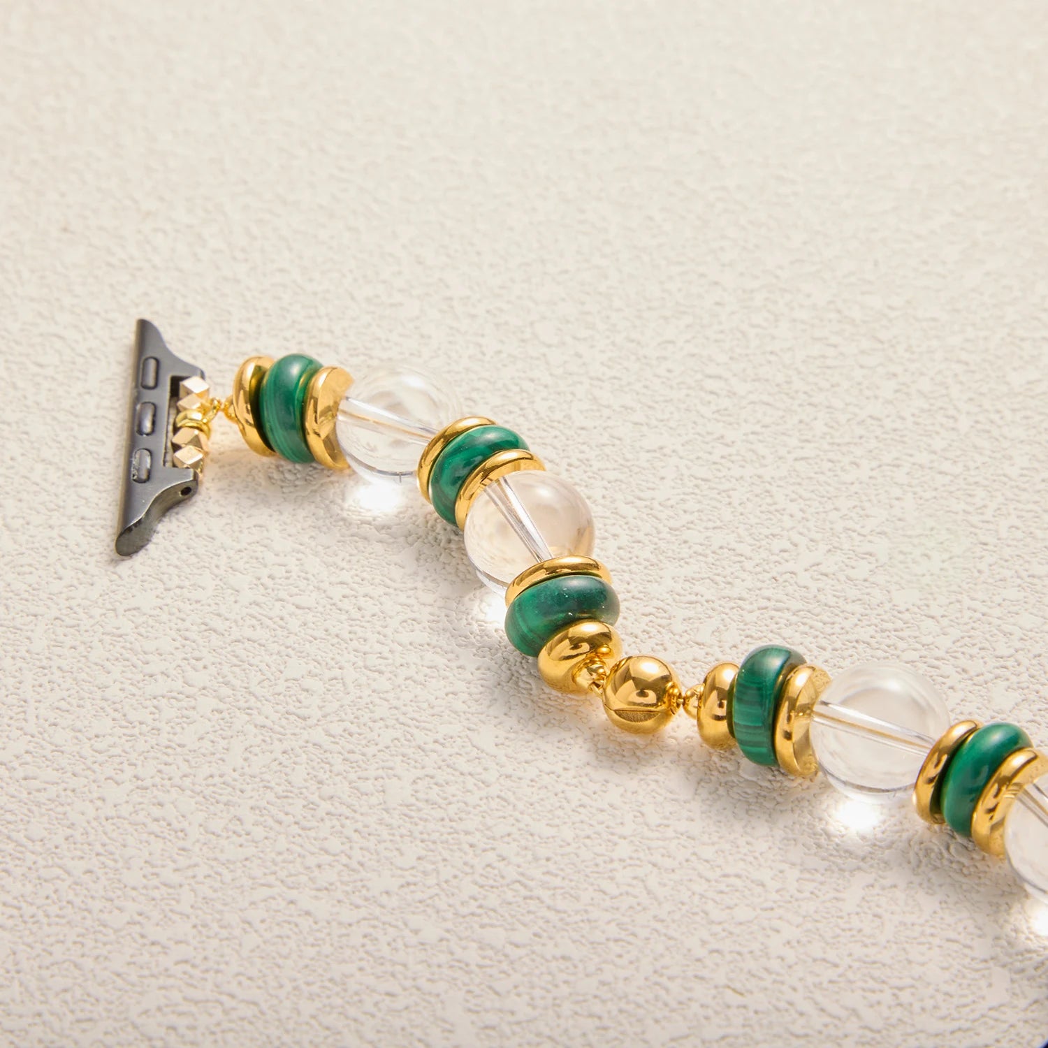 Handmade White Quartz & Turquoise Apple Watch Band – Interstella