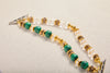 Malachite, Smoky Quartz & Clear Quartz Double-Strand Band
