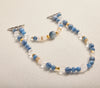 Kyanite & Clear Quartz Double-Strand Band with 14K Gold-Plated Accents