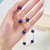 Lapis Lazuli & Clear Quartz Double-Strand Band