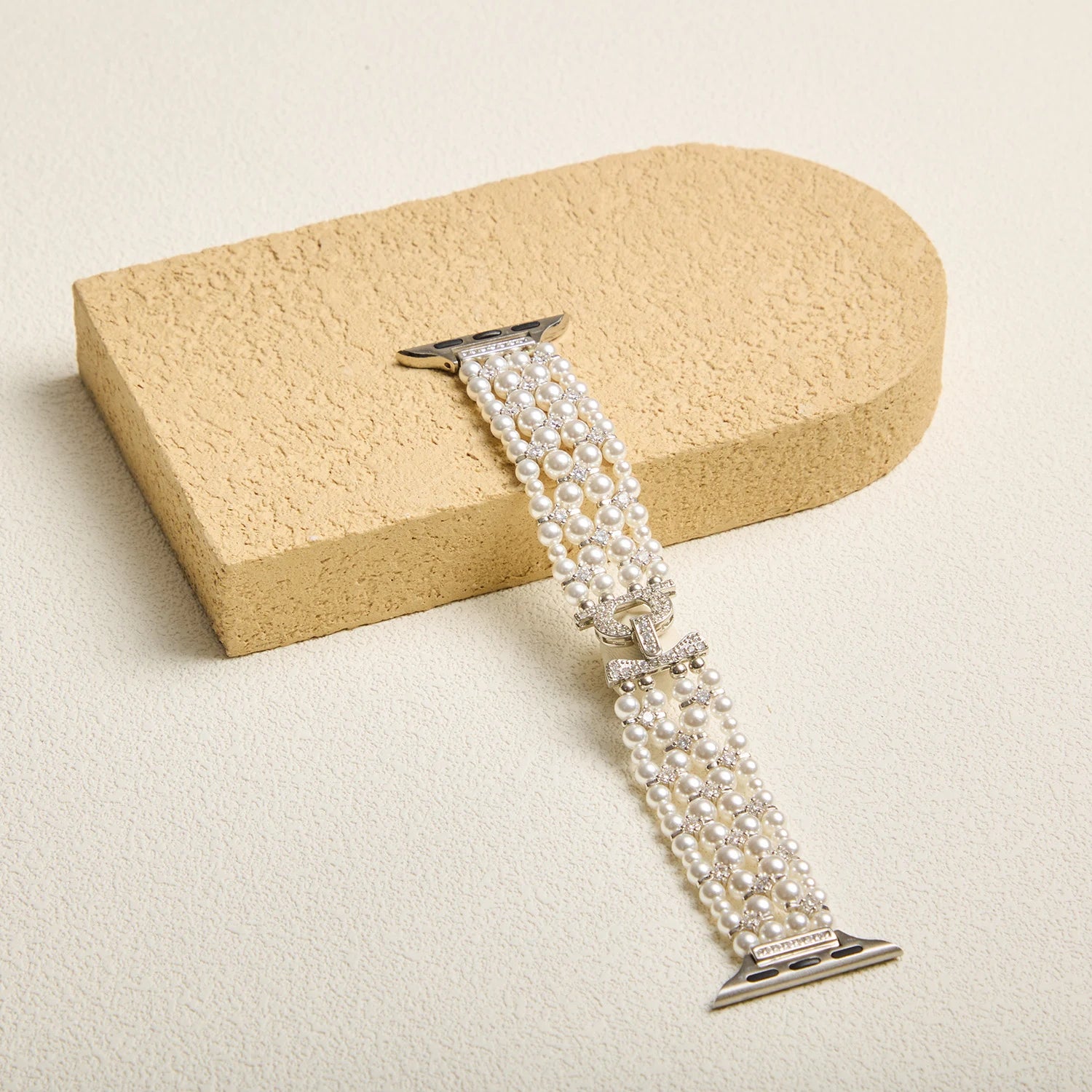 Handmade Swarovski Pearl & Crystal Apple Watch Band – Interstella