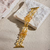 Citrine & Clear Quartz Double-Strand Band with 14K Gold-Plated Accents