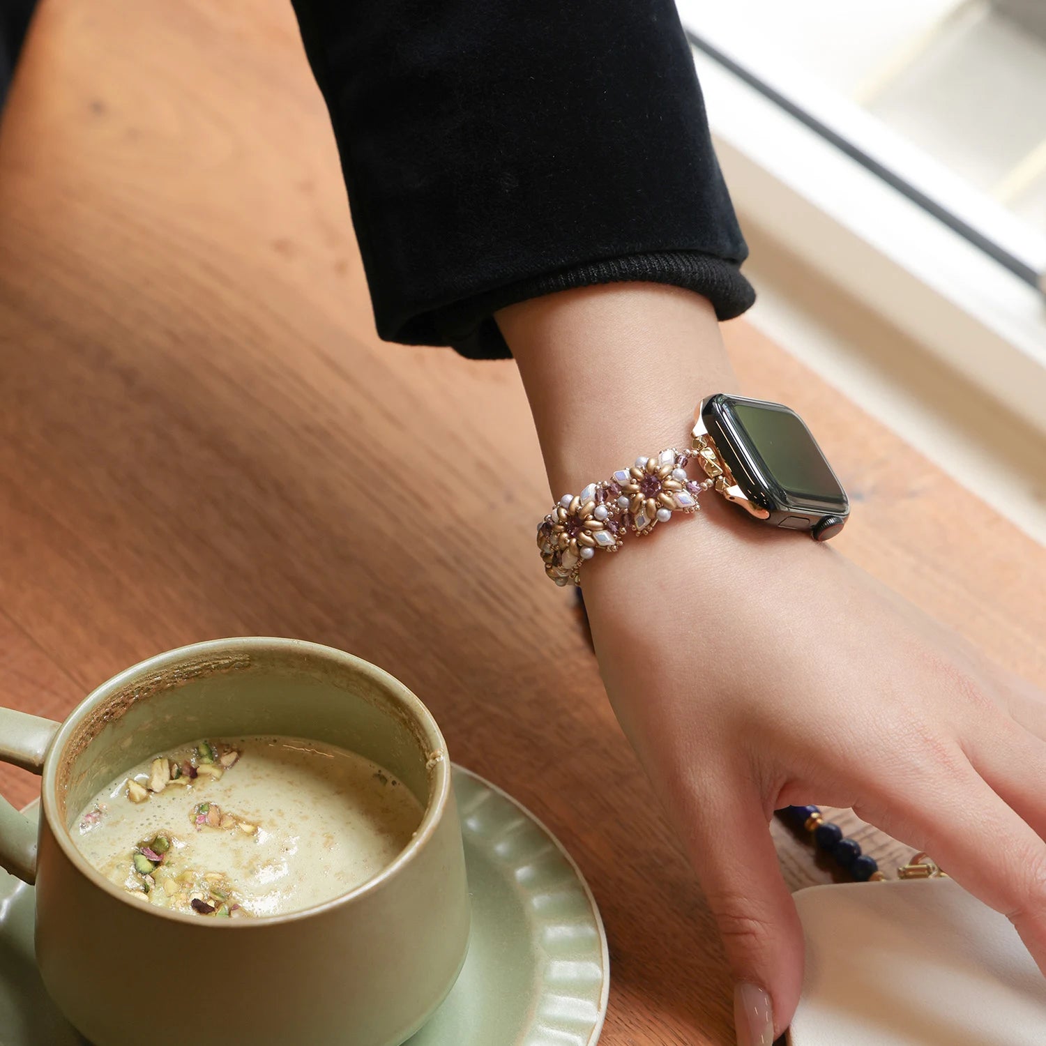 Handmade Japanese Miyuki Beads Apple Watch Band – Interstella