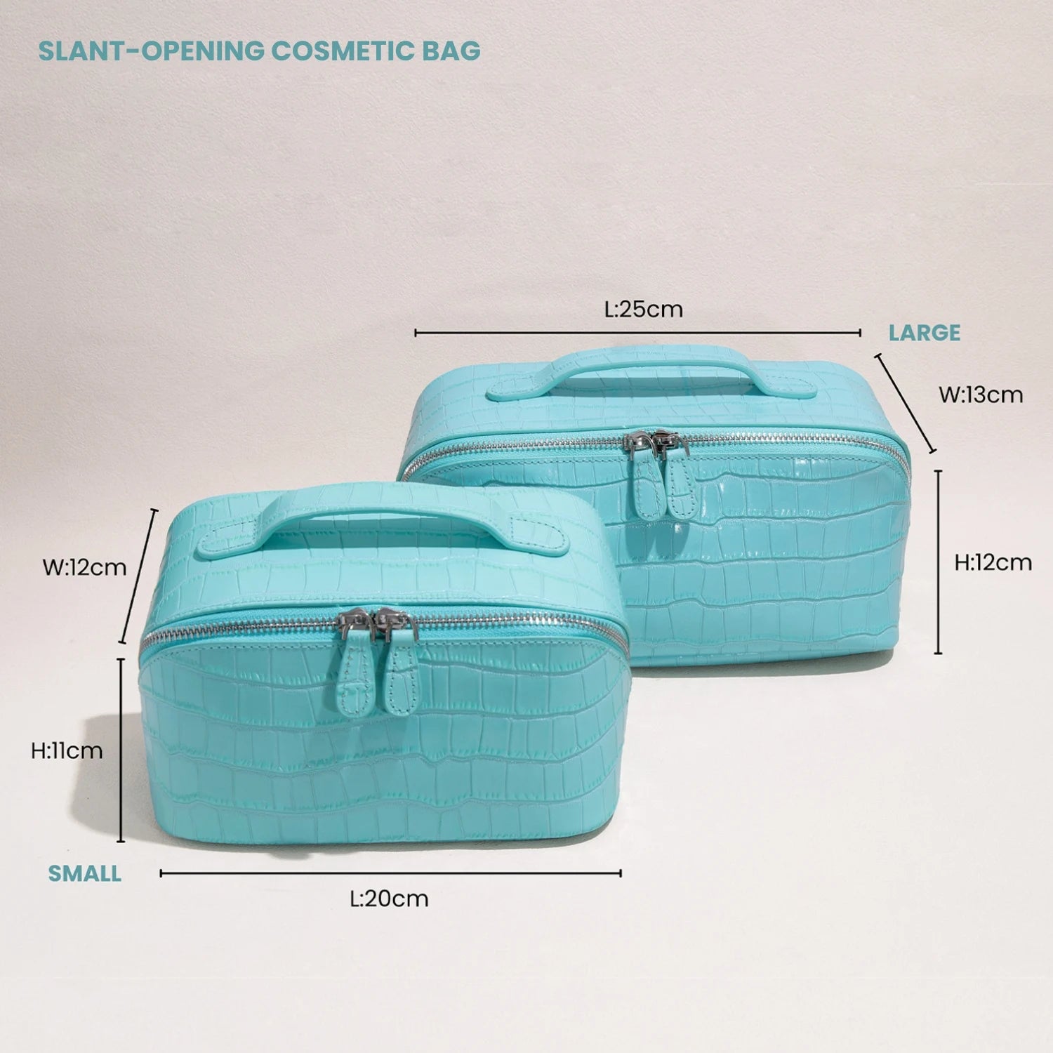 Aurelia Valise – Croc-Embossed Leather Vanity Bag