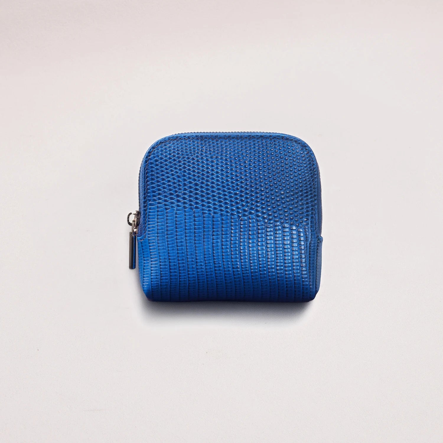 Cressida Palais - Blue Lizard-Embossed Top-Grain Cowhide Vanity Bag Collection