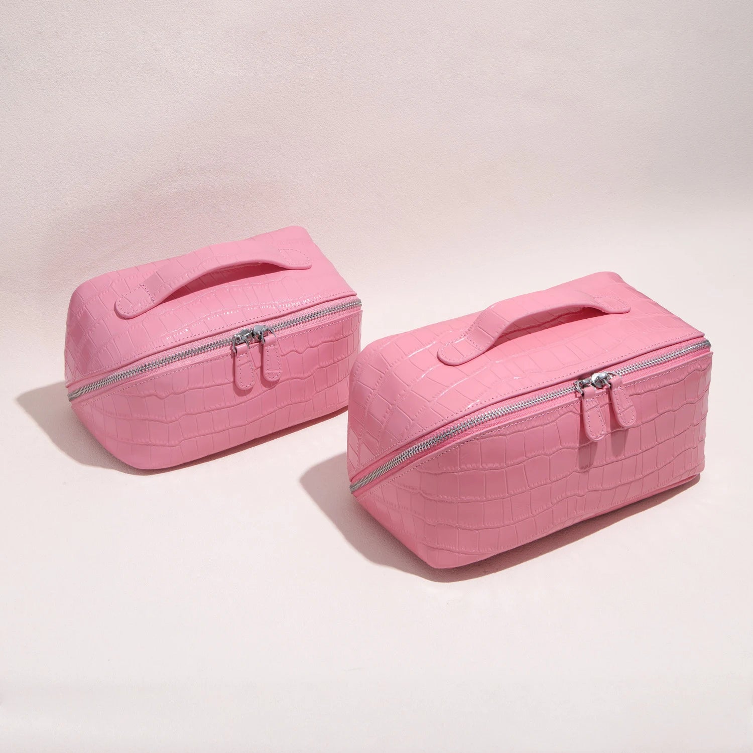 Aurelia Valise – Croc-Embossed Leather Vanity Bag