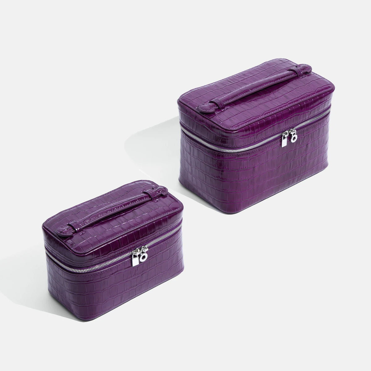 Aurelia Valise Imperiale – Croc-Embossed Top-Grain Cowhide Leather Vanity Case