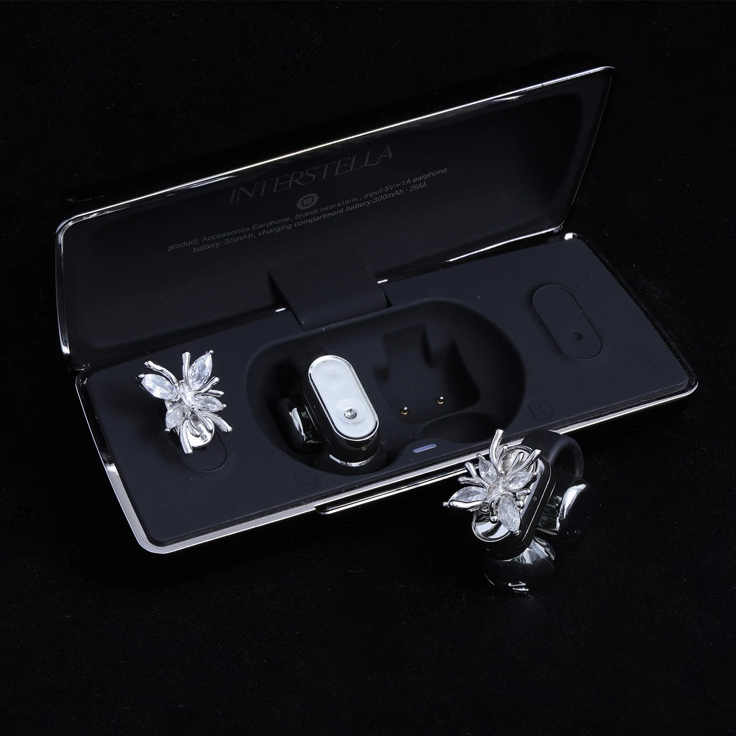 Papilio Argentum - Crystal Butterfly Ear Charm (1 Pair) !LIMITED!
