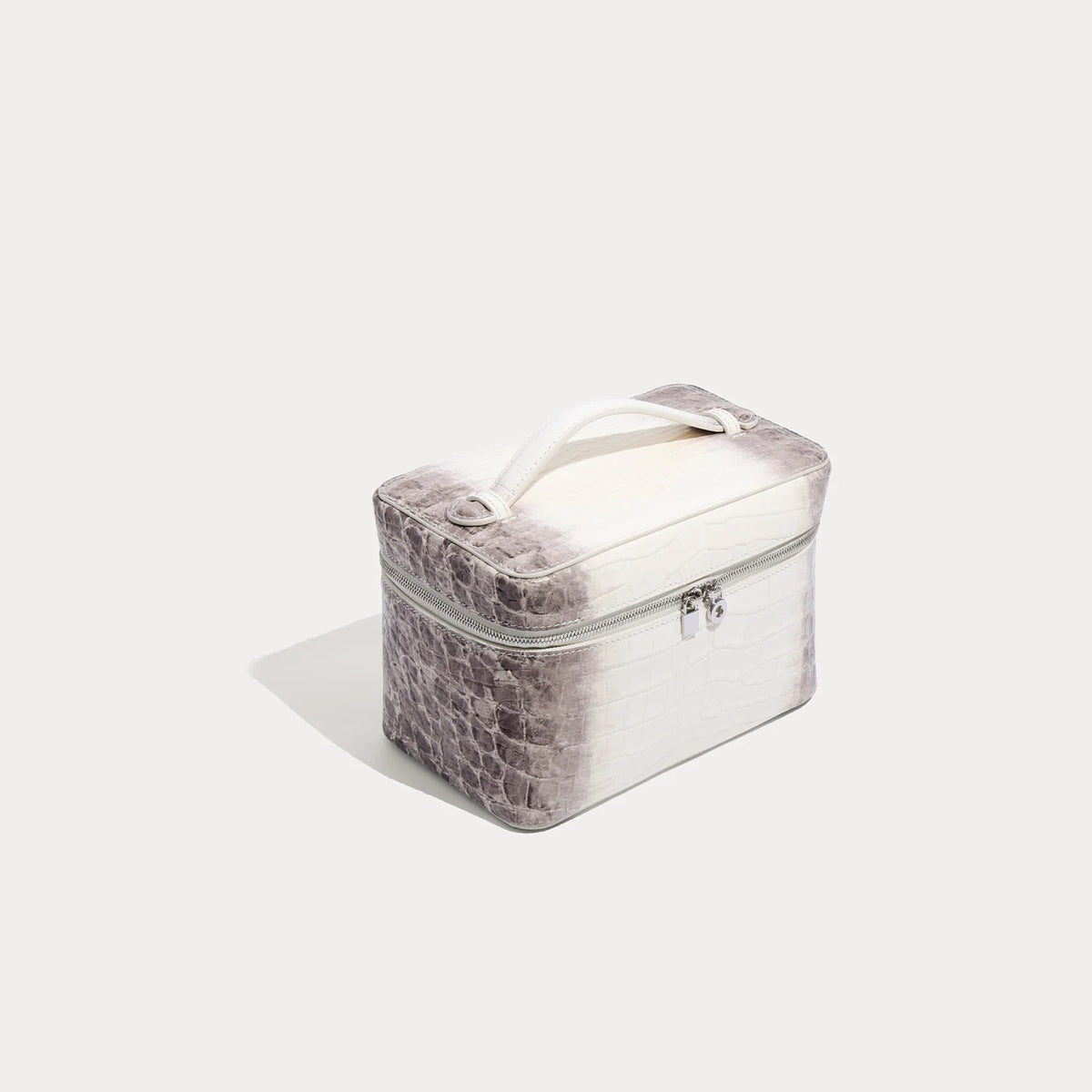 Aurelia Valise Imperiale – Croc-Embossed Top-Grain Cowhide Leather Vanity Case