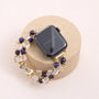 Athenia Duo – Lapis Lazuli & Clear Quartz Double-Strand Handmade Apple Watch Band