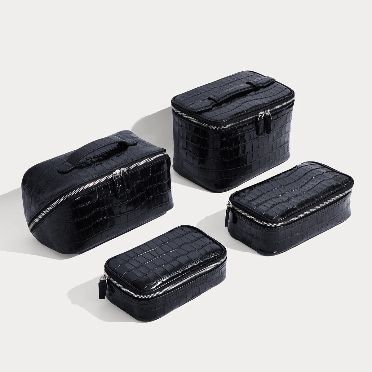 Aurelia Valise – Croc-Embossed Leather Vanity Bag