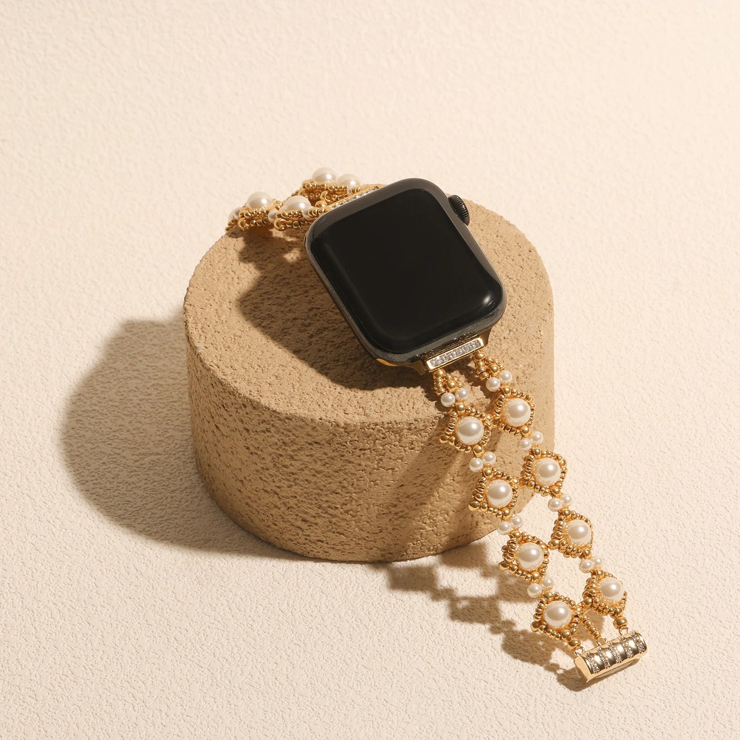 Handmade Swarovski Pearl & Crystal Apple Watch Band – Interstella