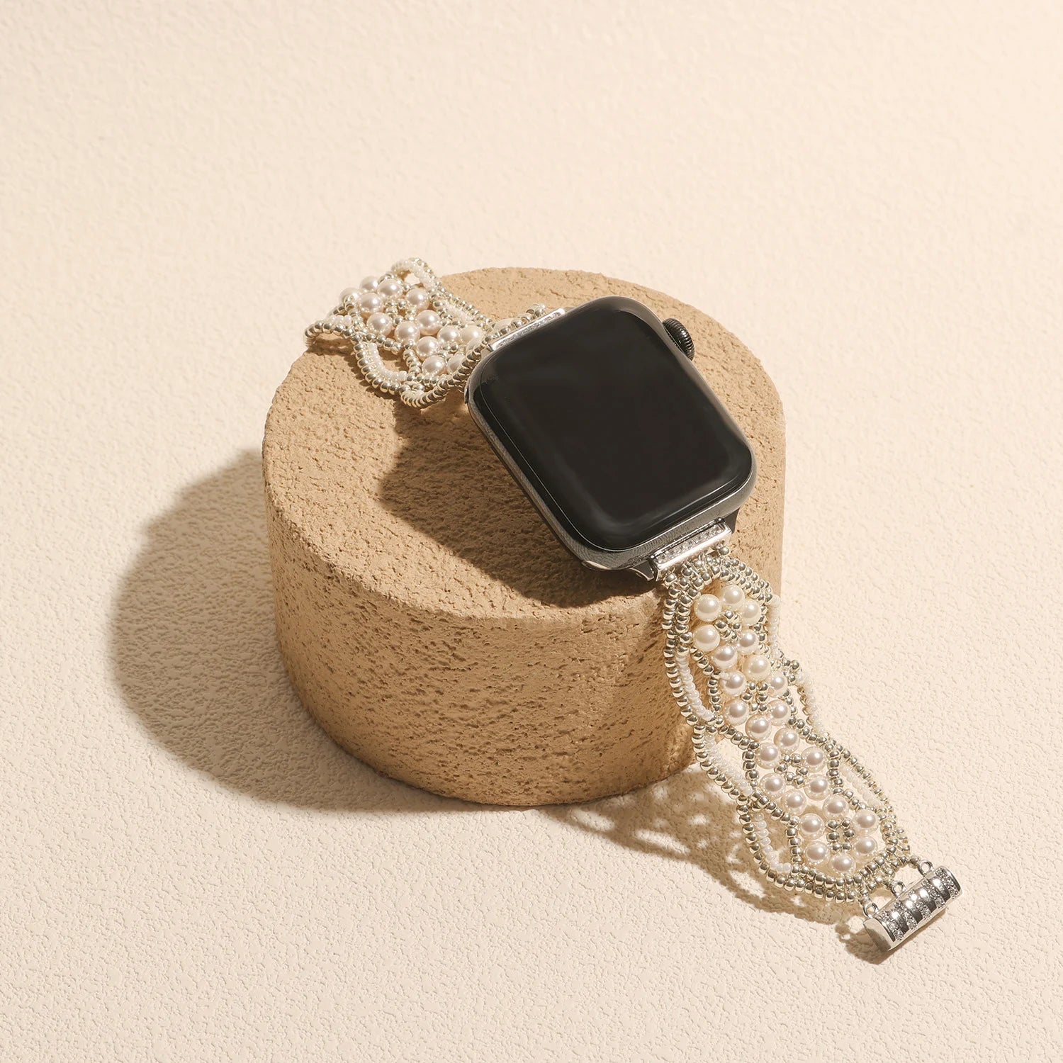 Handmade Swarovski Pearl & Crystal Apple Watch Band – Interstella
