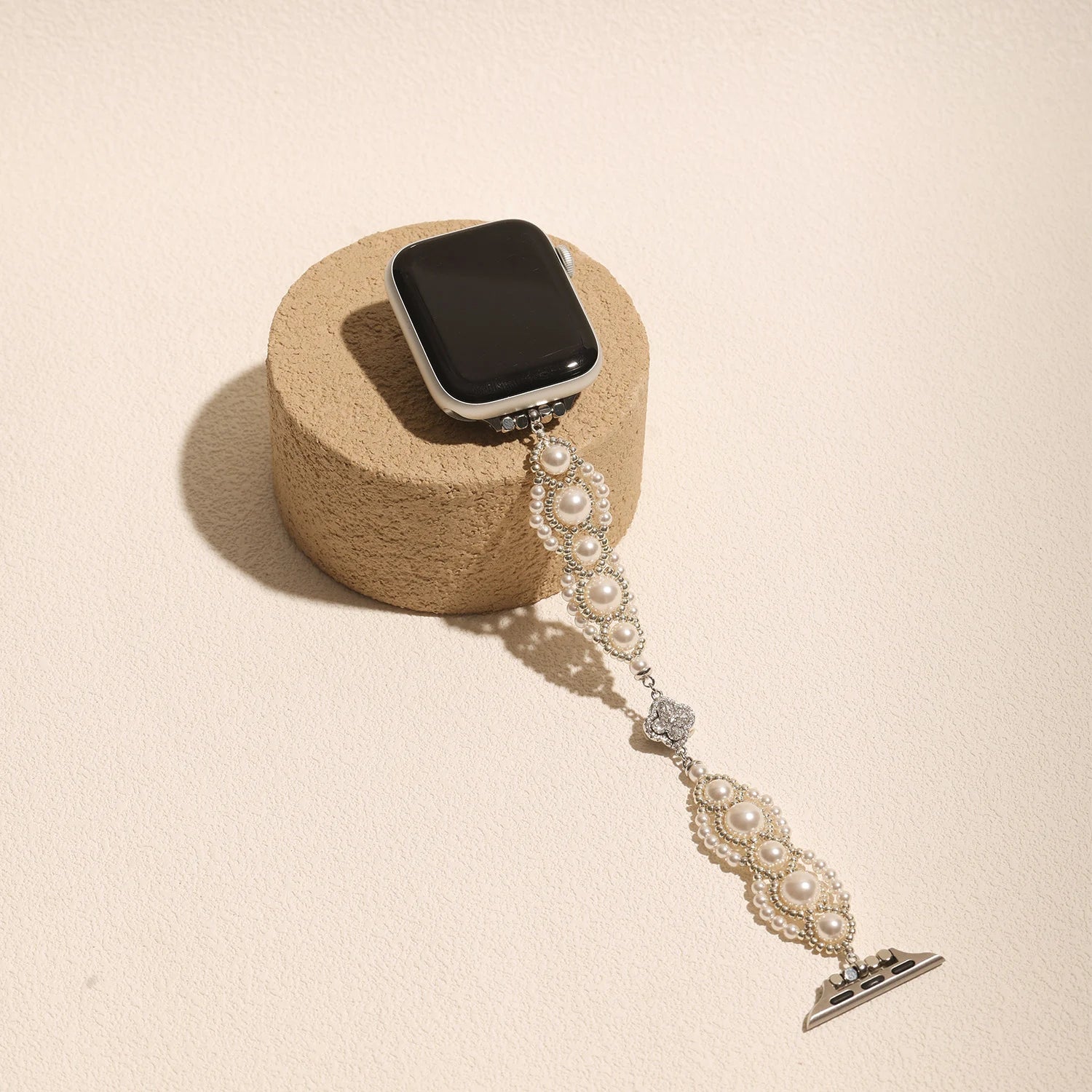 Handmade Swarovski Pearl & Crystal Apple Watch Band – Interstella