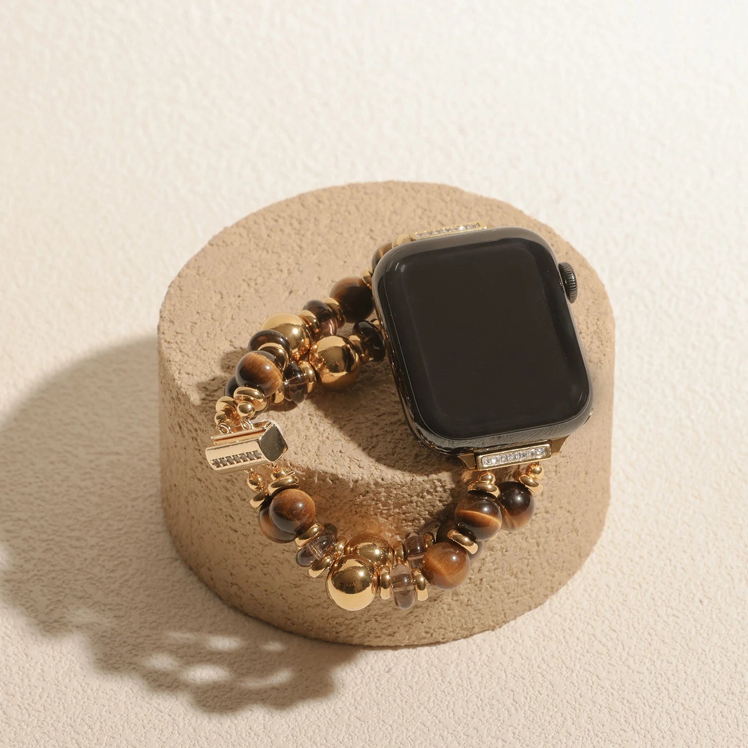 Handmade Tiger Eye Double-Strand Apple Watch Band – Interstella