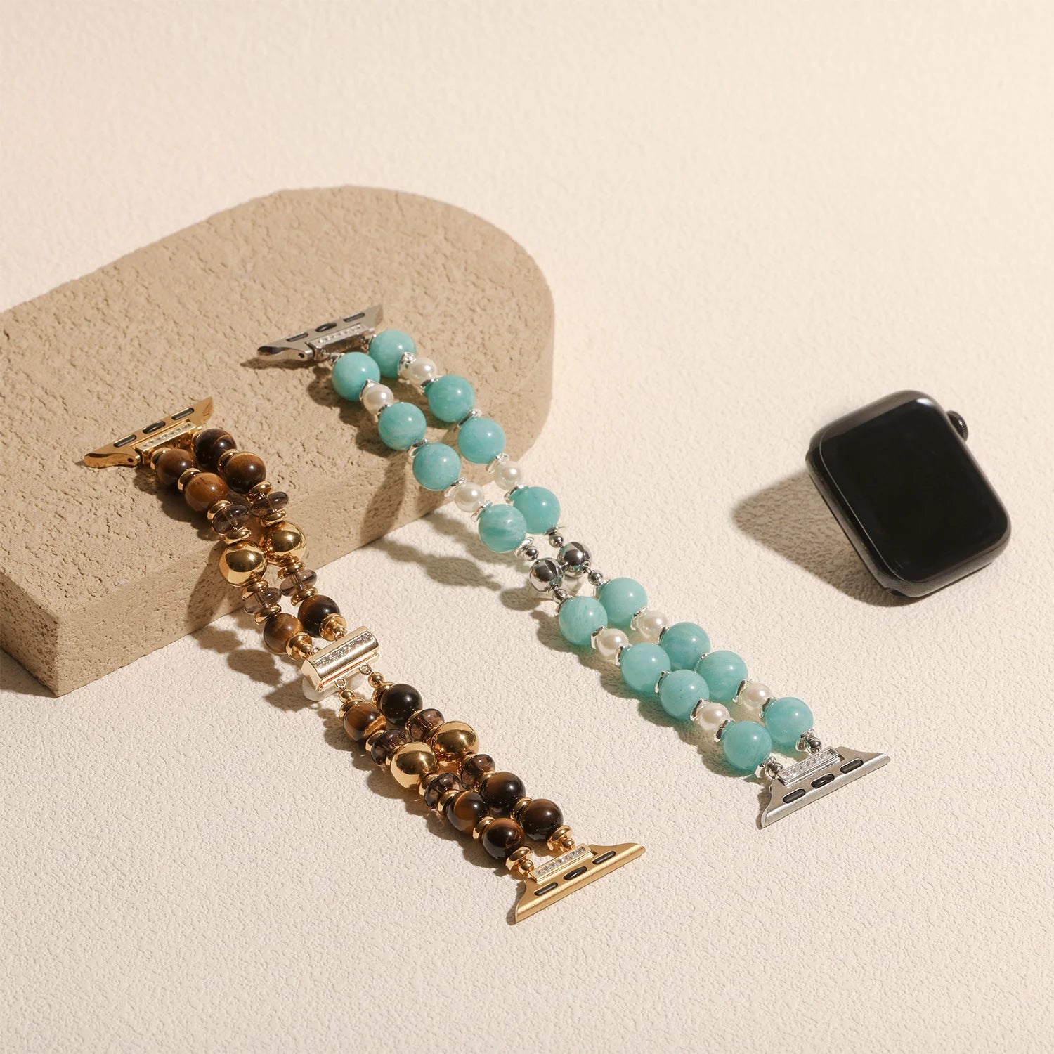 Handmade Luxury Double-Strand Apple Watch Band – Interstella