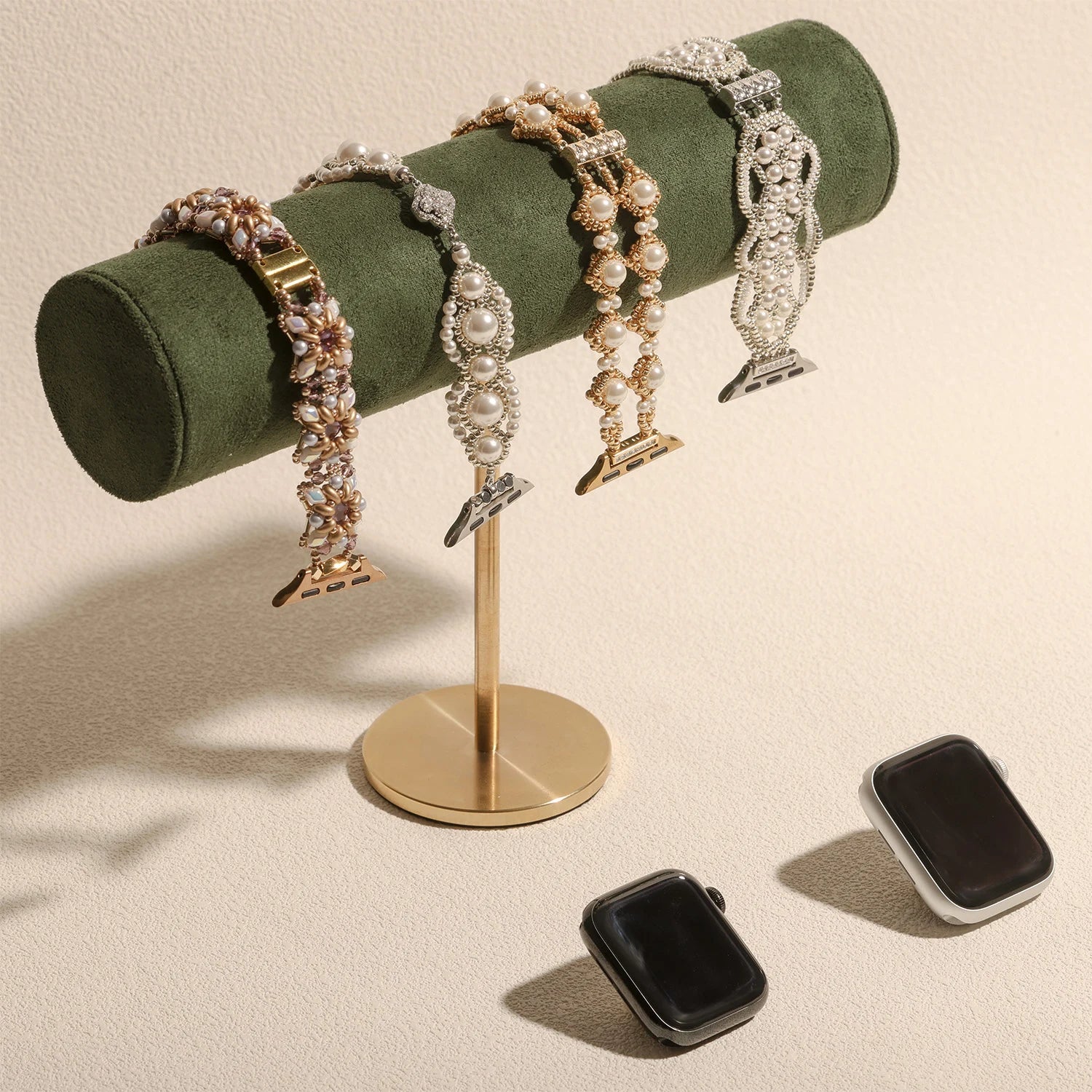 Handmade Swarovski Pearl & Crystal Apple Watch Band – Interstella