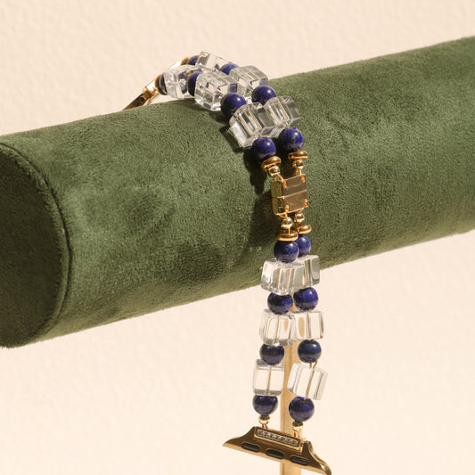 Celestial Lapis & Ice Quartz Band