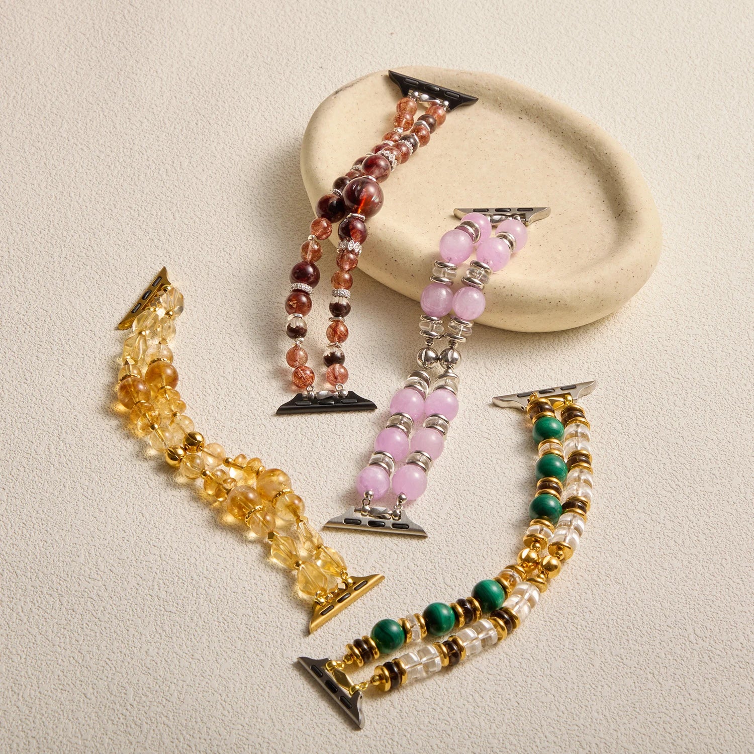 Handmade Luxury Double-Strand Apple Watch Band – Interstella