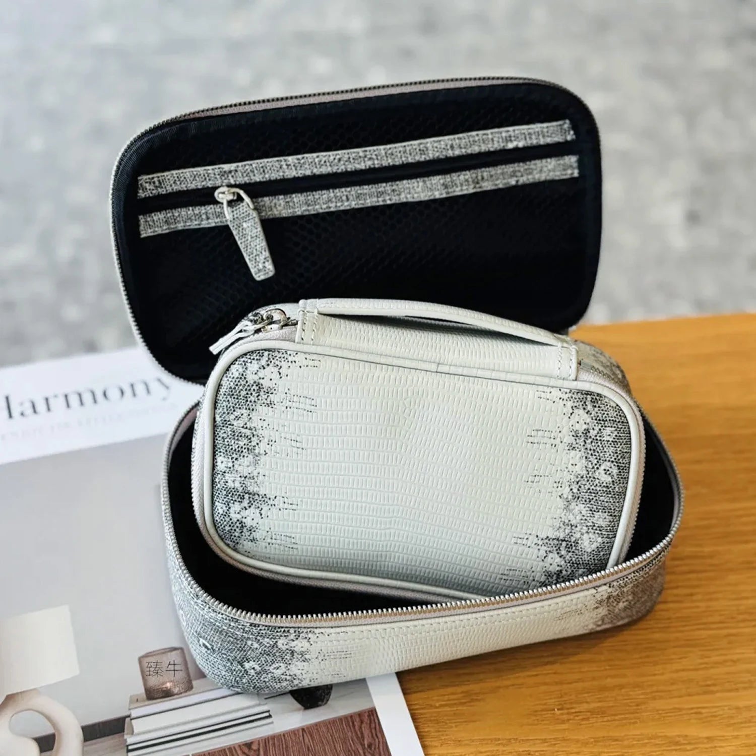 Matin de Chloris - Coque Téléphone MagSafe avec Fente Carte à Rayures Céladon