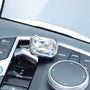 Luxury rectangular crystal car Fragrance clipped onto a car air vent with brilliant prism reflections