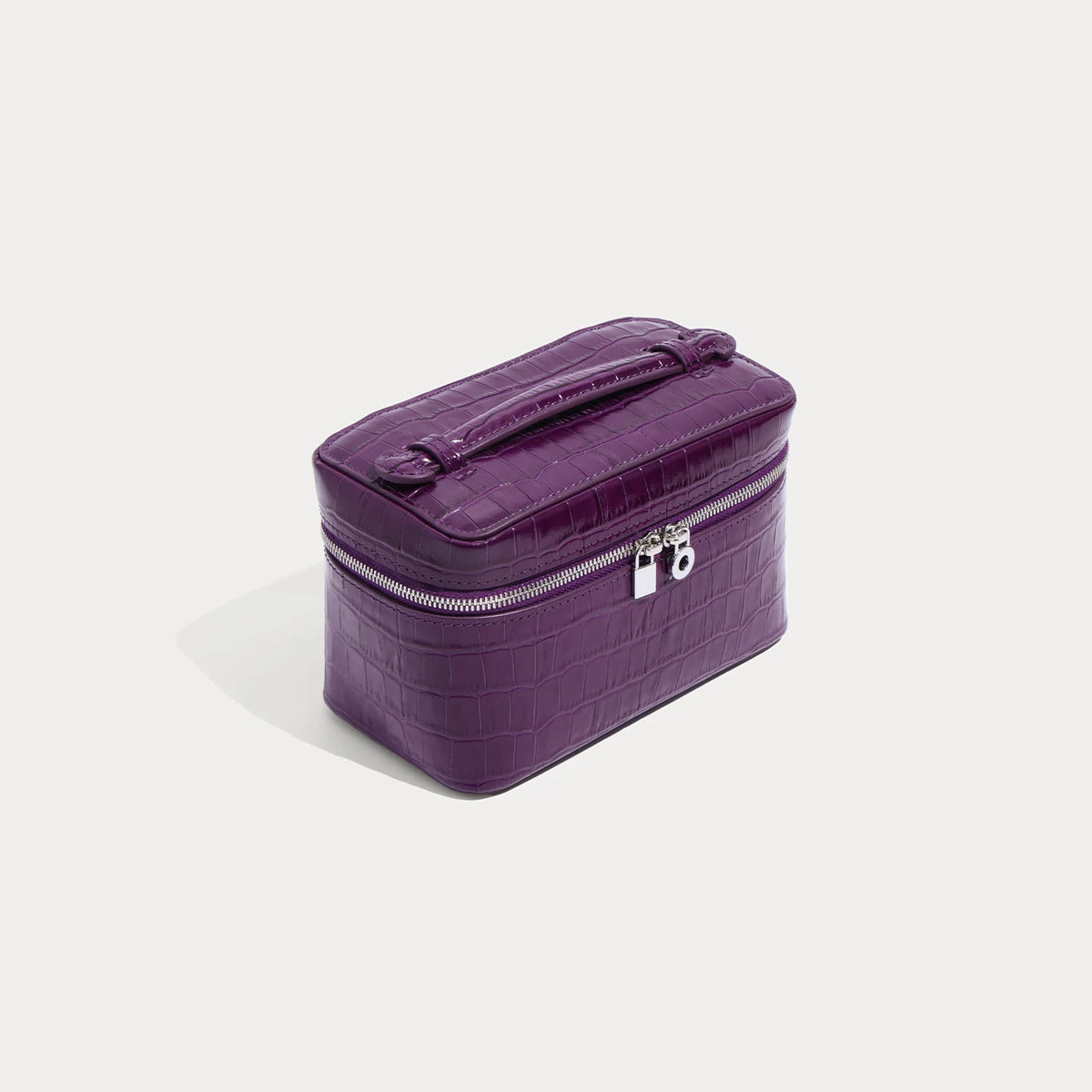 Aurelia Valise Imperiale – Croc-Embossed Top-Grain Cowhide Leather Vanity Case