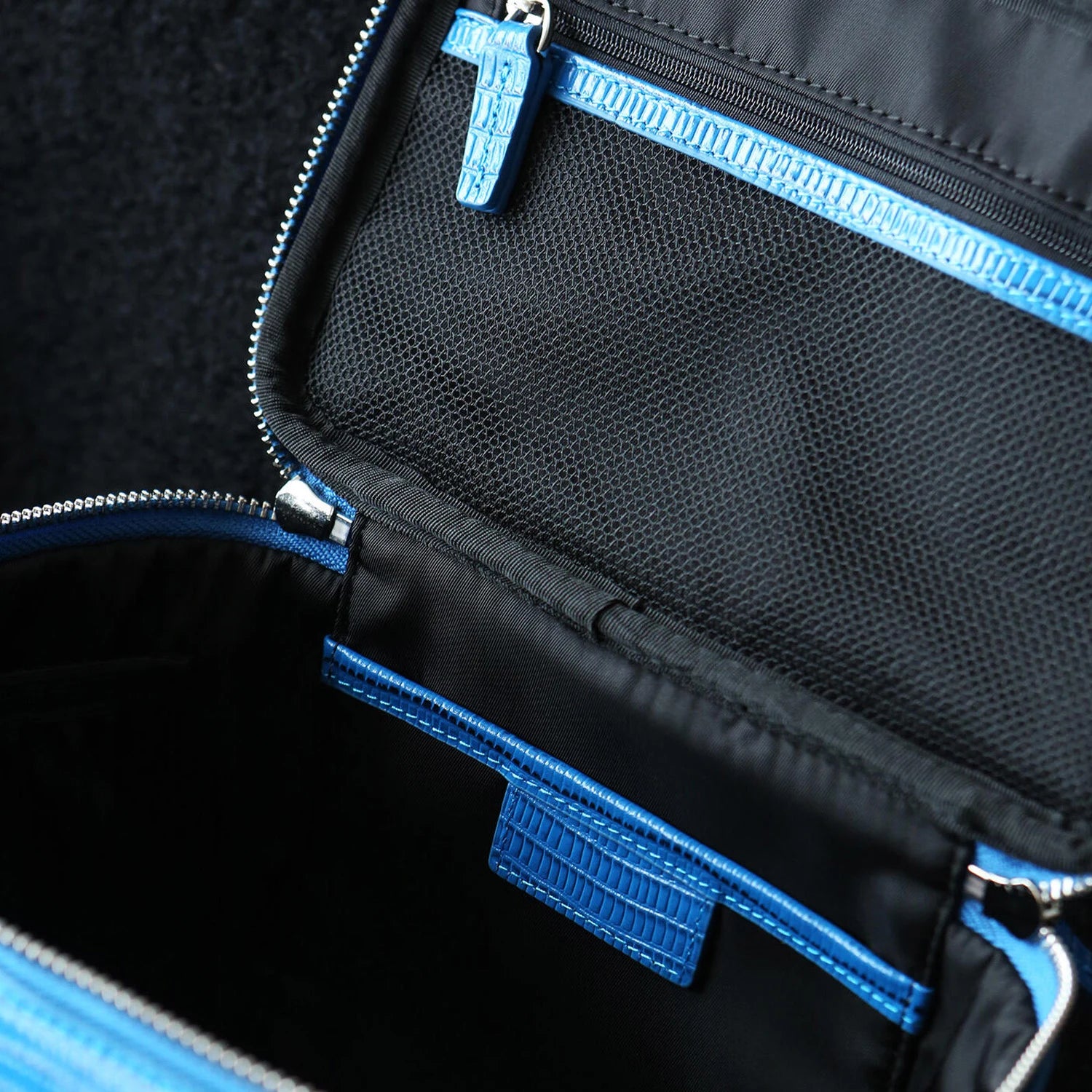 Cressida Palais - Blue Lizard-Embossed Top-Grain Cowhide Vanity Bag Collection