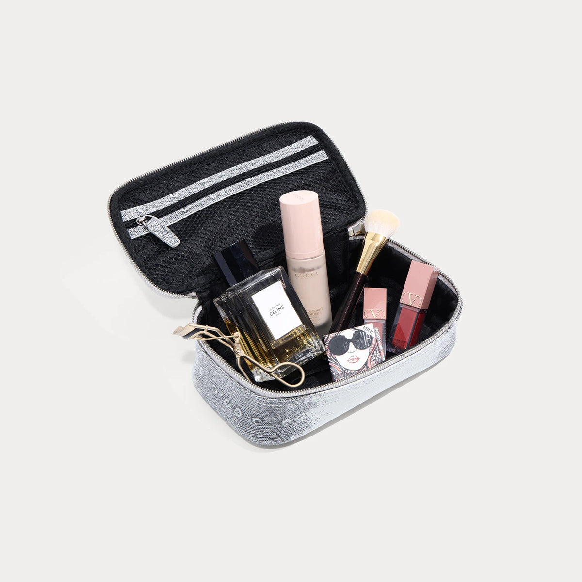 Aurelia Minerva – Lizard-Embossed Top-Grain Cowhide Vanity Case