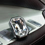 Palladio Prism crystal car diffuser styled on a premium leather car interior with diamond-like faceted shine