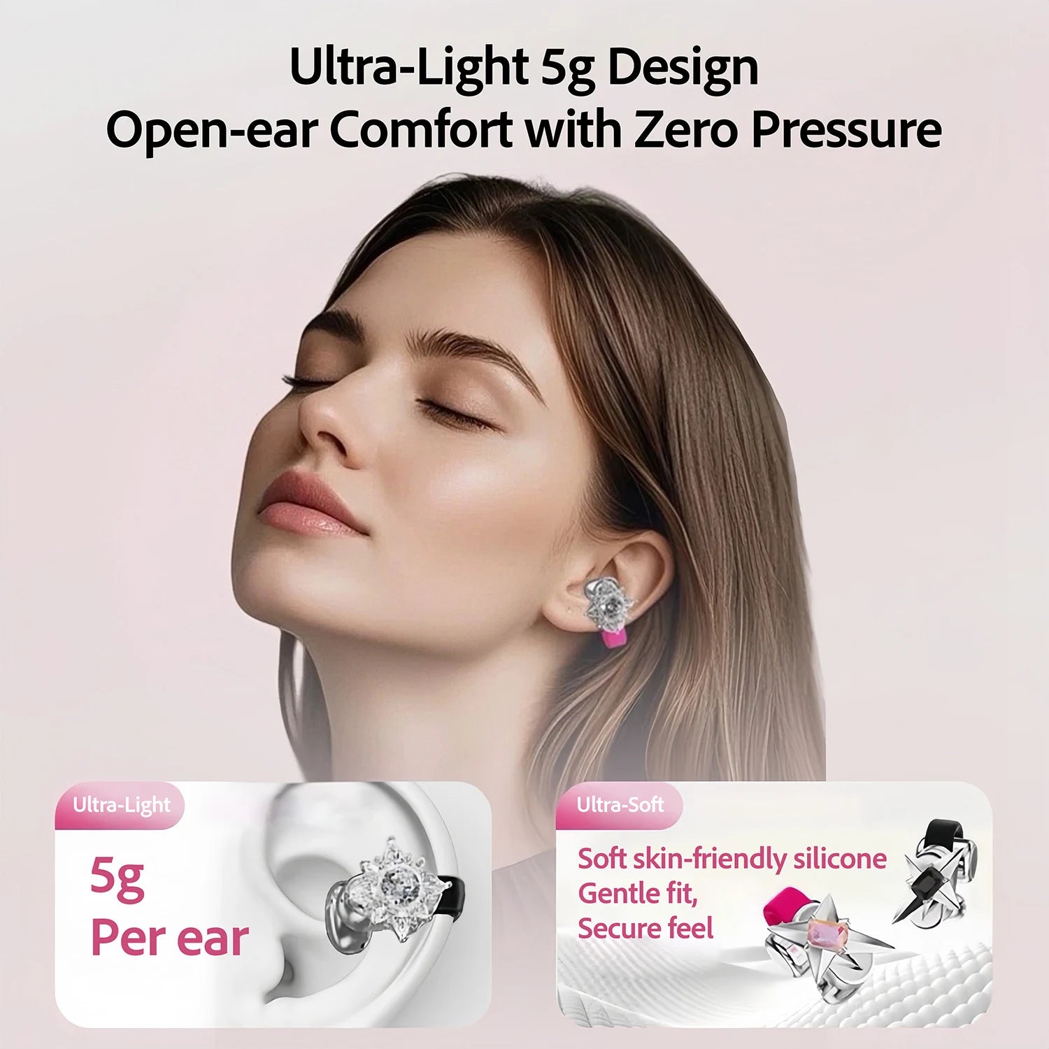 أوديت - سوار ساعة أبل مزدوج الخيوط مصنوع يدويًا من حجر الأمازونيت ولؤلؤ سواروفسكي