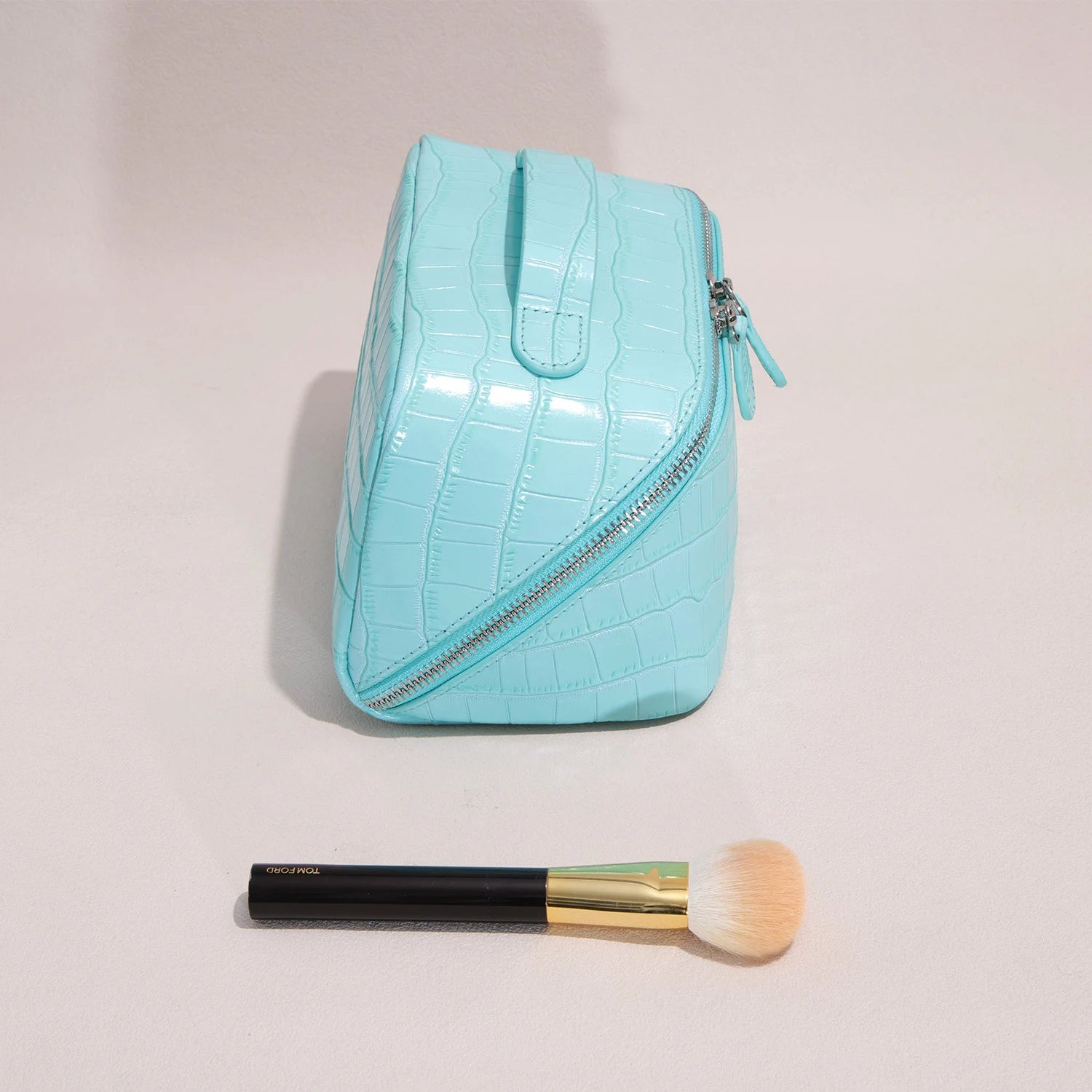 Aurelia Valise – Croc-Embossed Leather Vanity Bag