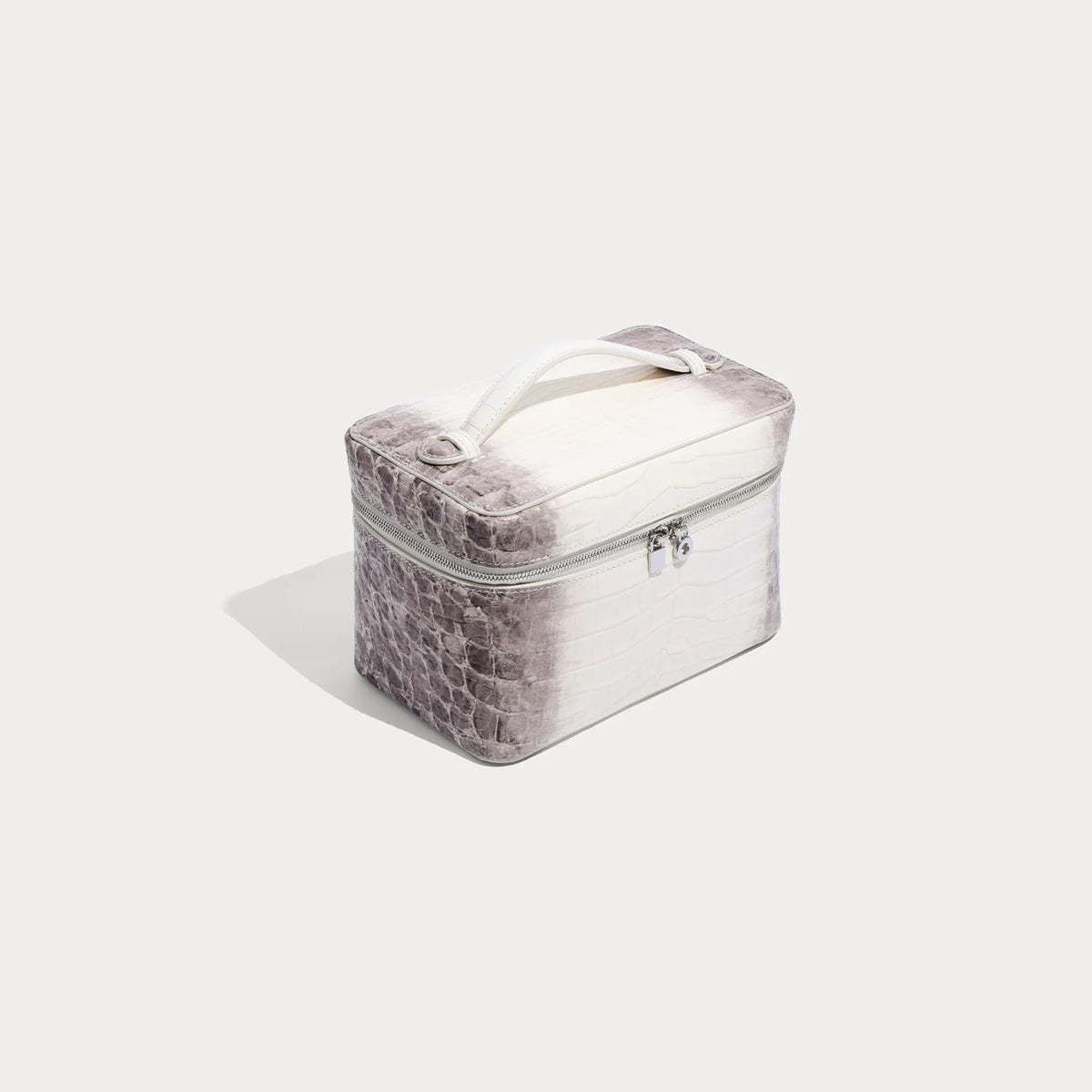 Aurelia Valise Imperiale – Croc-Embossed Top-Grain Cowhide Leather Vanity Case