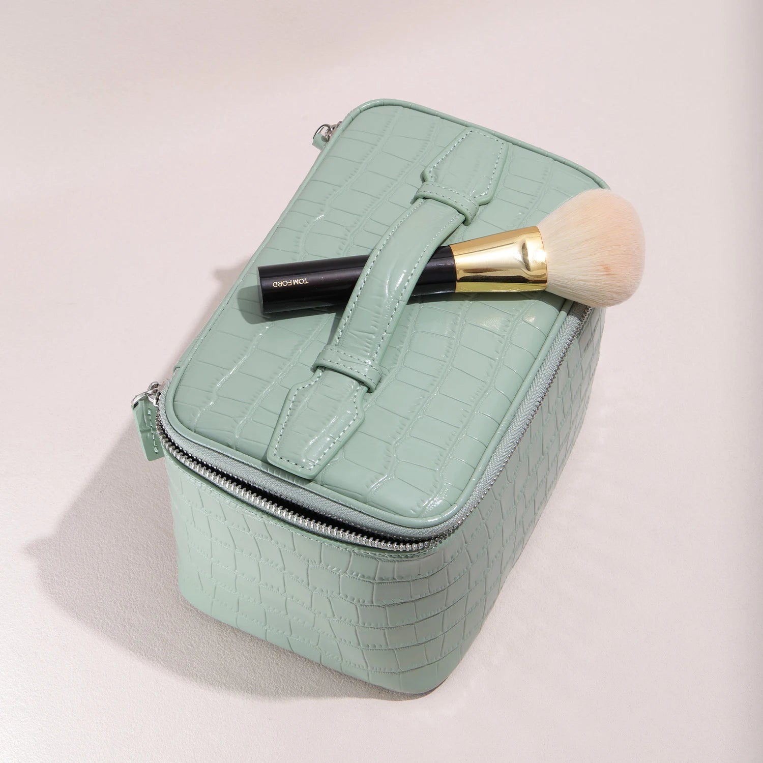 Aurelia Specchiere – Croc-Embossed Vanity Bag